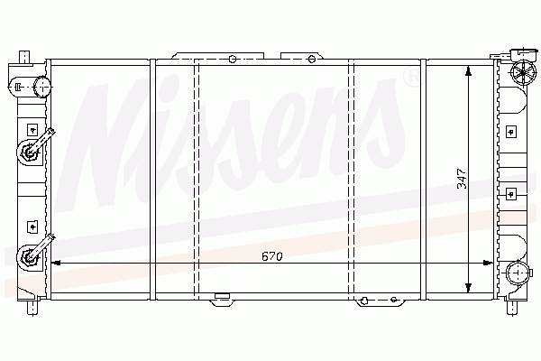 Radiador refrigeración del motor 62388A Nissens