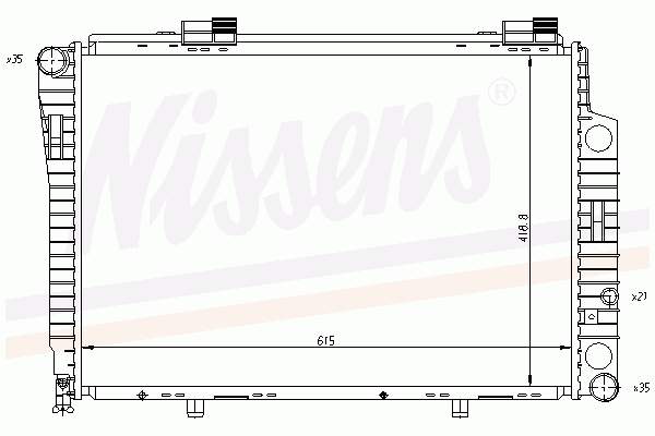 62752A Nissens radiador refrigeración del motor