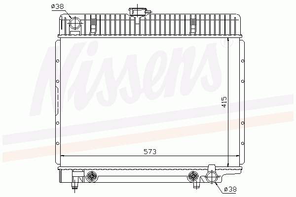 Radiador refrigeración del motor 62660 Nissens