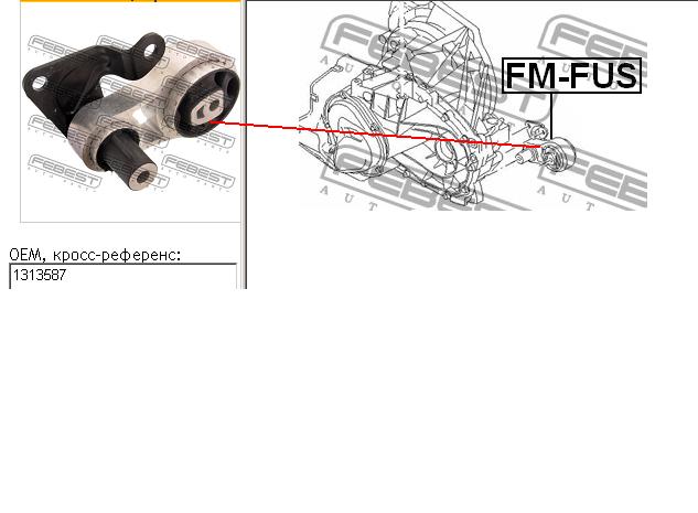 FM-FUS Febest soporte de motor trasero