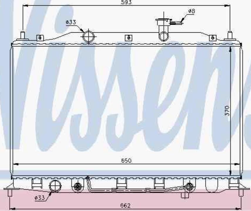 67502 Nissens radiador refrigeración del motor