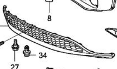  Rejilla de ventilación, parachoques delantero para Honda Civic 8 