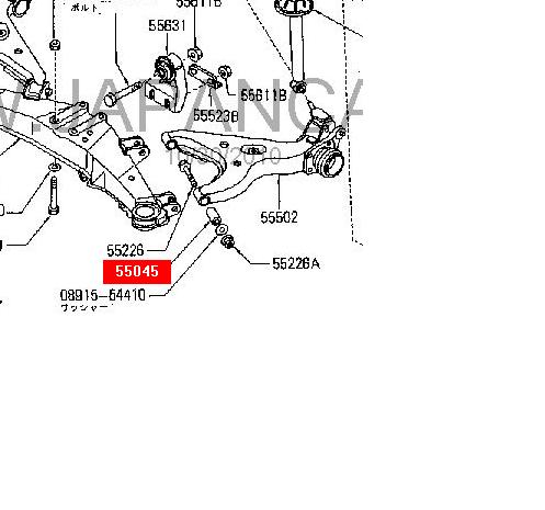  Suspensión, brazo oscilante trasero inferior para Nissan Bluebird 910