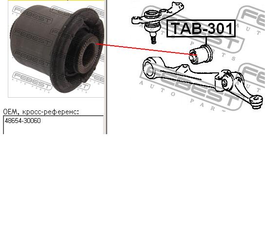 4865430060 Toyota silentblock de suspensión delantero inferior