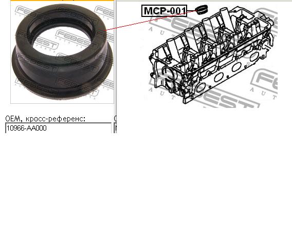 MCP-001 Febest junta anular, cavidad bujía