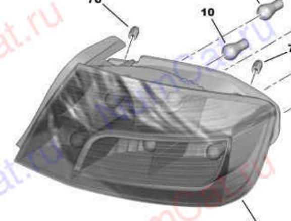  Piloto posterior derecho para Peugeot 407 6D