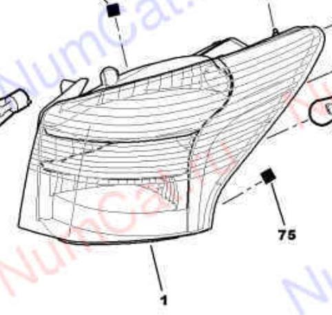  Piloto posterior exterior izquierdo para Peugeot 407 6E