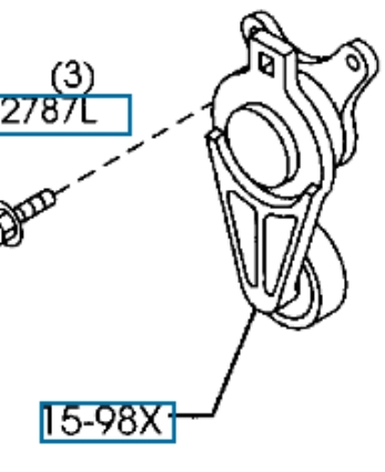 CY0115980B Mazda tensor de correa, correa poli v