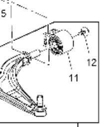 0352108 Opel silentblock de suspensión delantero inferior