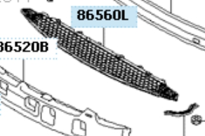 865601E000 Hyundai/Kia rejilla de ventilación, parachoques delantero