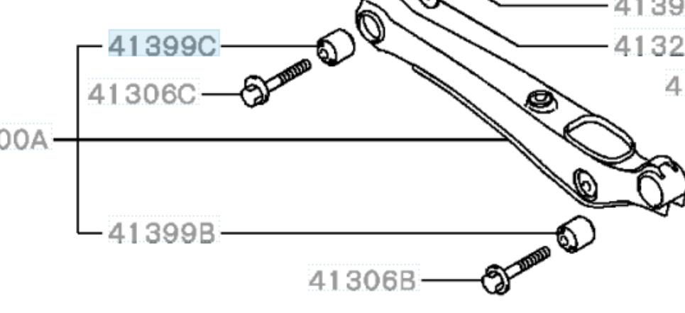 MMR403464 Mitsubishi suspensión, barra transversal trasera