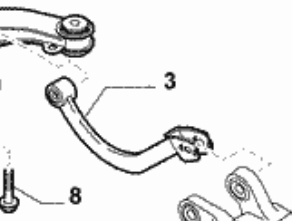 0050705032 Fiat/Alfa/Lancia brazo suspension inferior trasero izquierdo/derecho