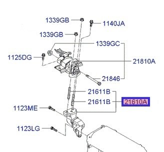 Soporte de motor derecho 2161002870 Hyundai/Kia