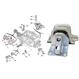 1346984080 Fiat/Alfa/Lancia soporte motor izquierdo