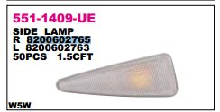 551-1409R-UE Depo/Loro luz intermitente guardabarros izquierdo