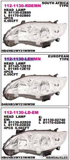 8114512E10 Toyota faro derecho