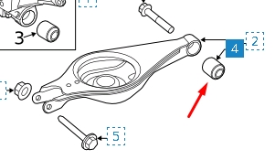 Suspensión, brazo oscilante trasero inferior 8A8Z5A638B Ford