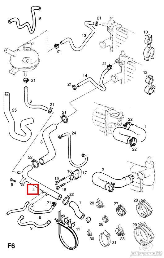  Tubería de radiador arriba para Opel Tigra S93