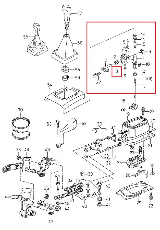 357711590B VAG manguito de cambio de marcha (palanca selectora)
