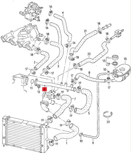 030121065C VAG manguera (conducto del sistema de refrigeración)