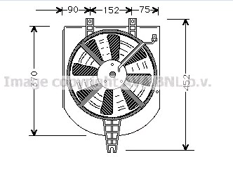 330206 ACR difusor de radiador, ventilador de refrigeración, condensador del aire acondicionado, completo con motor y rodete