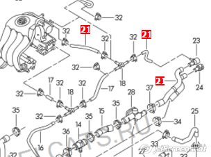 1KM121156B VAG manguera (conducto del sistema de refrigeración)