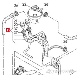 1J0121156BH VAG manguera (conducto del sistema de refrigeración)