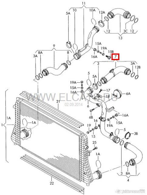 17974SIL Akron Malo tubo flexible de aire de sobrealimentación, de turbina