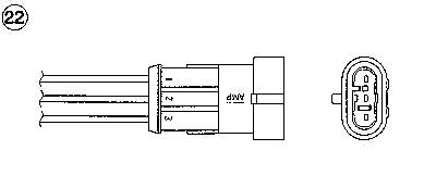 1887 NGK sonda lambda sensor de oxigeno post catalizador