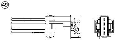 0492 NGK sonda lambda sensor de oxigeno post catalizador