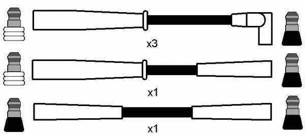 Juego de cables de encendido 7389 NGK