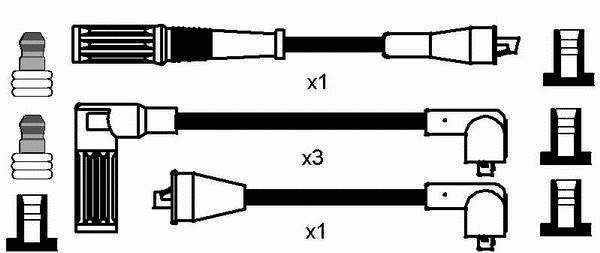  Juego de cables de encendido para Fiat Ritmo 2 