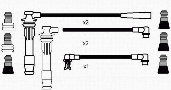 RC-RN645 NGK juego de cables de encendido