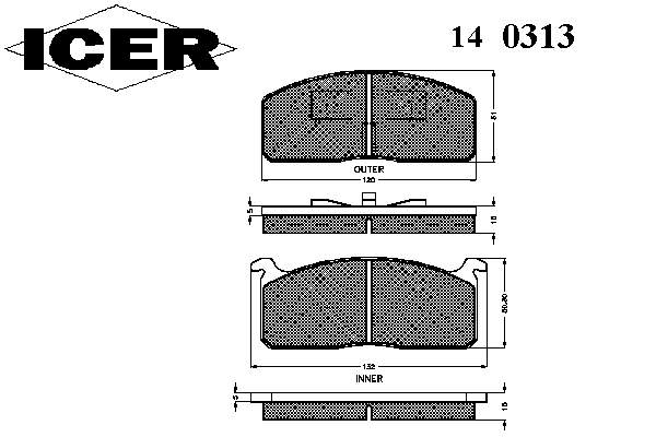 140313 Icer pastillas de freno delanteras