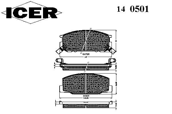 140501 Icer pastillas de freno delanteras