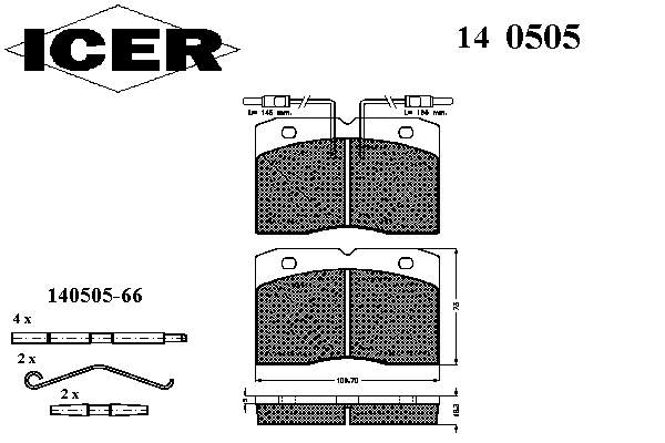 140505 Icer pastillas de freno delanteras