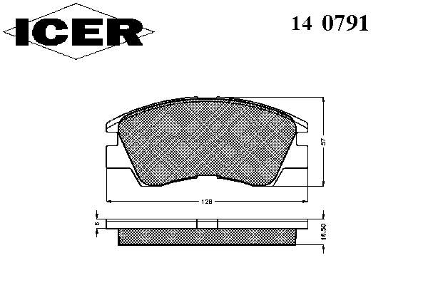 140791 Icer pastillas de freno delanteras