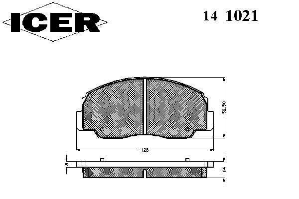 141021 Icer pastillas de freno delanteras