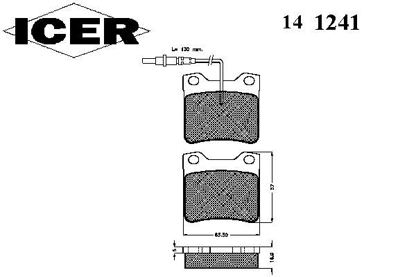 141241 Icer pastillas de freno traseras