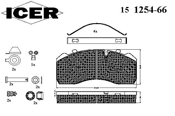 151254-066 Icer pastillas de freno delanteras