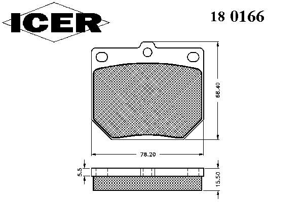 180166 Icer pastillas de freno delanteras