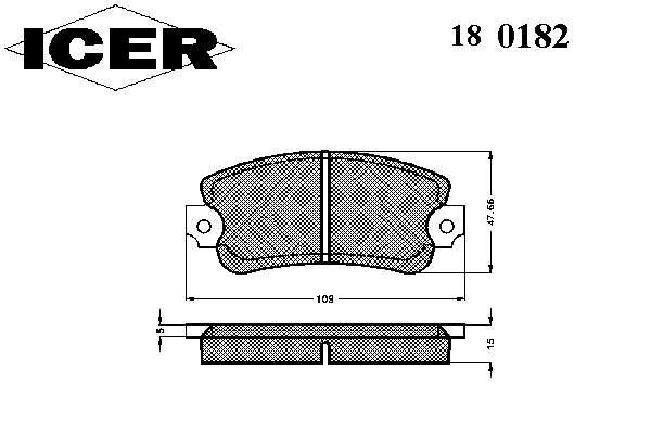 180182 Icer pastillas de freno delanteras