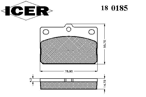 180185 Icer pastillas de freno delanteras