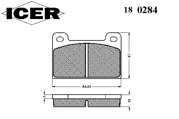 180284 Icer pastillas de freno delanteras