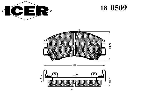 180509 Icer pastillas de freno delanteras