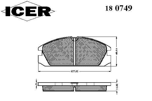 180749 Icer pastillas de freno delanteras