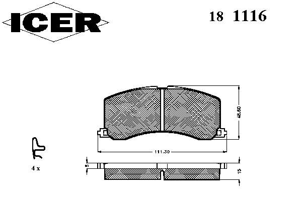 181116 Icer pastillas de freno delanteras