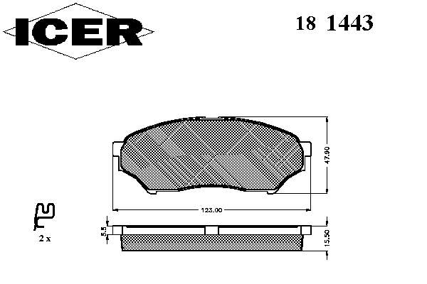 181443 Icer pastillas de freno delanteras