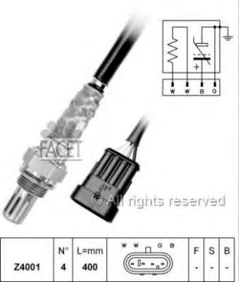 107021 Facet sonda lambda sensor de oxigeno para catalizador