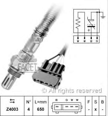 107056 Facet sonda lambda sensor de oxigeno post catalizador